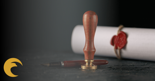 estate planning documents and pen